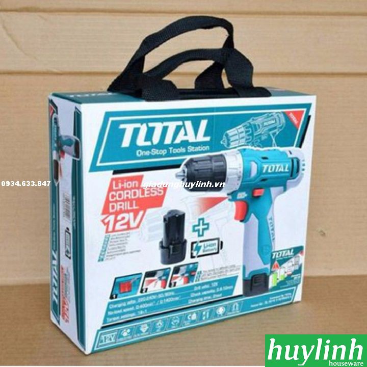 Freeship Máy khoan vặn vít dùng pin Total TDLI228120 - 2 pin Li-on - 12V