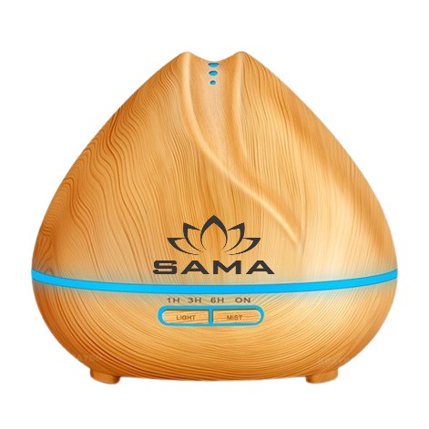 (Tặng Điều Khiển) Máy Khuếch Tán Tinh DầuCHÍNH HÃNG SAMA Búp Sen Siêu Âm Dung Tích 500ml