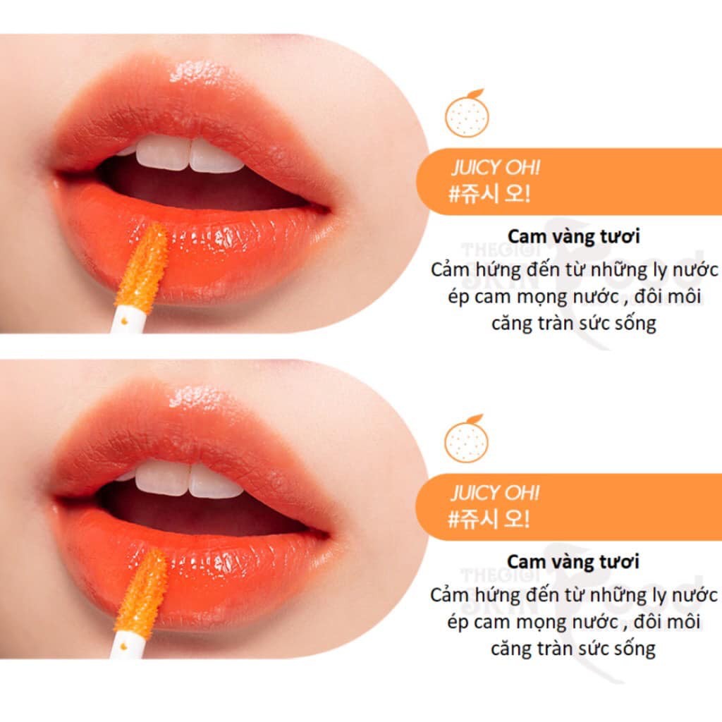 [ 01 Juicy Oh ] Son Tint Lì Romand Juicy Lasting Tint - Cam Sáng