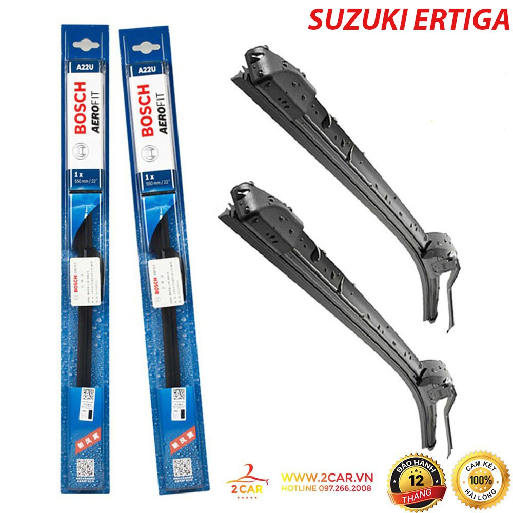 Gạt mưa xe Suzuki Ertiga gạt mềm không xương chính hãng Bosch ( Giá 1 đôi ) size 22-16