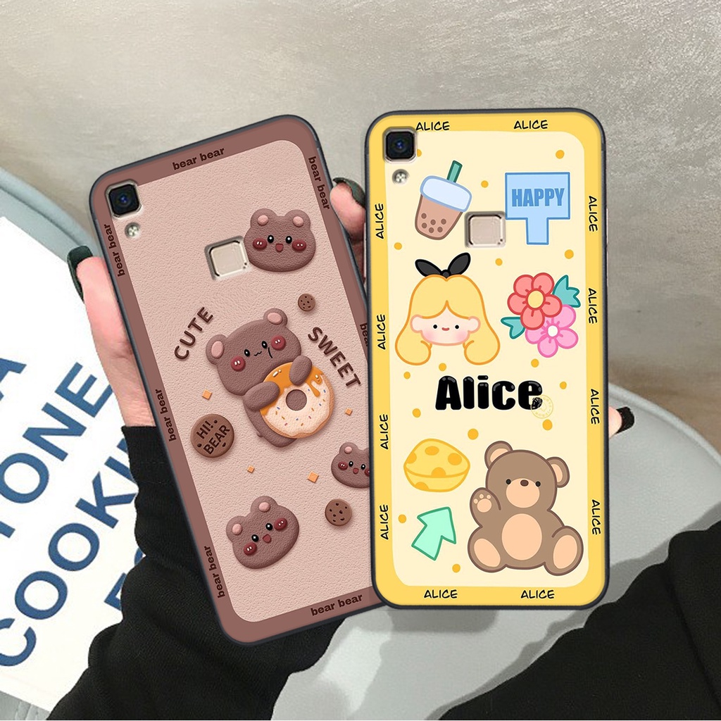 Ốp lưng Vivo V3 / V3 MAX in hình Gấu nâu - hồng, Gấu Be@rick  cực CUTE, DỄ THƯƠNG