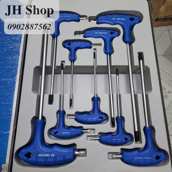 T10-T50 Bộ lục giác đầu bông chữ T 9 chi tiết Kingtony 22309TR