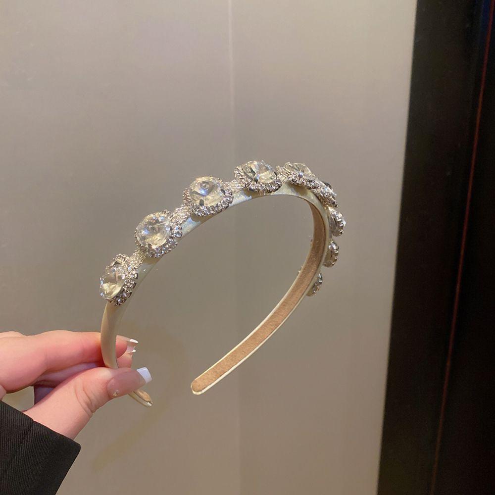 QQMALL Băng Đô Cài Tóc Đính Đá Lấp Lánh Sang Trọng