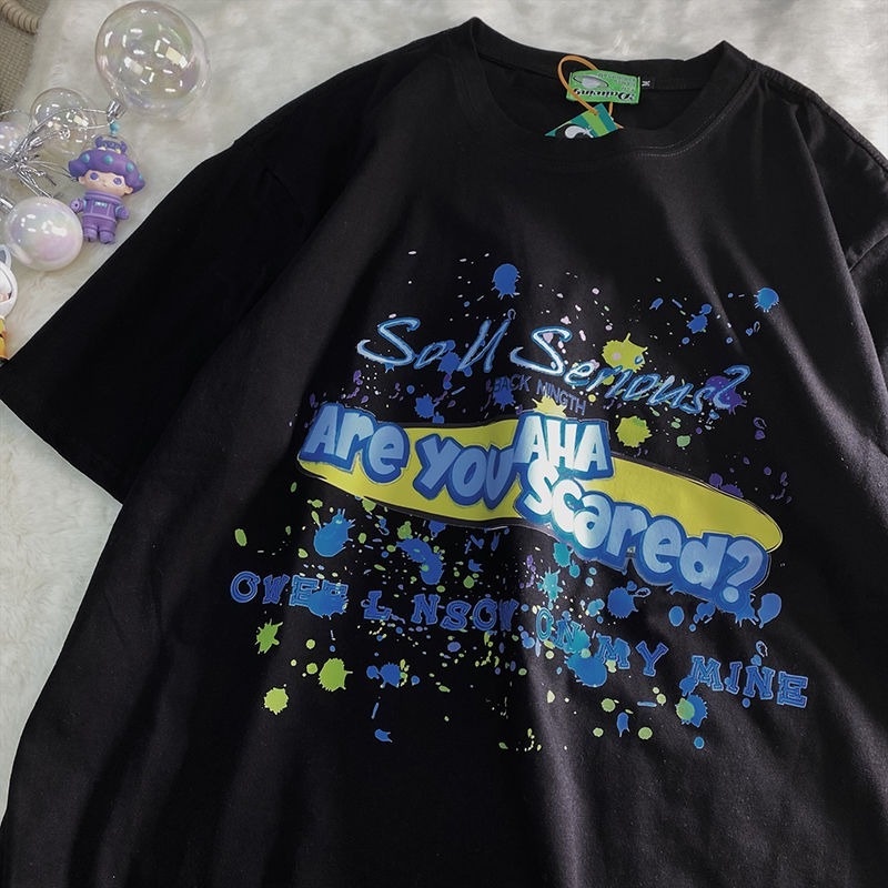 Áo Thun Tay Ngắn Dáng Rộng Phong Cách Thời Trang Hàn Quốc