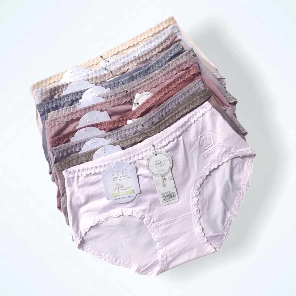 Quần Lót Nữ Thun Lạnh Cao Cấp Trơn Viền Bèo Ren Mềm Mịn PINK STORE QL2079
