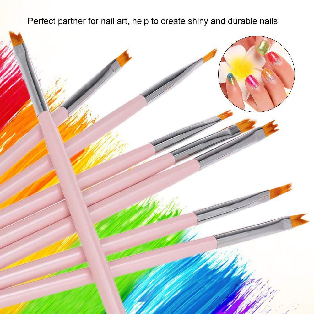 Set 24 / 8 Cọ Trang Trí Móng Tay Acrylic Dễ Dàng Tháo Rời
