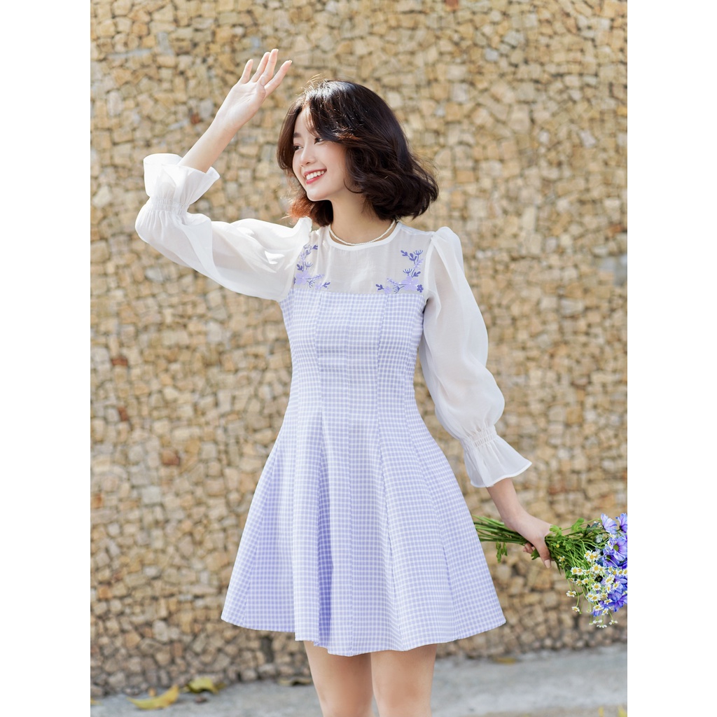 Đầm 8 mảnh Oversized lai tay rút dây thêu hoa [ZA3] | BigBuy360 - bigbuy360.vn