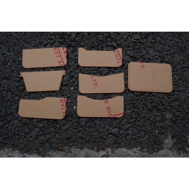 Rập Mẫu ví đựng thẻ dáng ngang dụng cụ làm da handmade