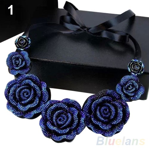 Vòng Cổ Choker Ren Hoa Hồng Phong Cách Cổ Điển Thanh Lịch Dành Cho Nữ