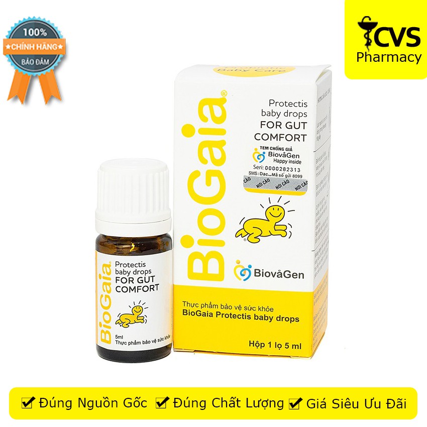 BioGaia Protectis – Men Vi Sinh hỗ trợ giảm các chứng rối loạn tiêu hóa (Lọ 5ml)