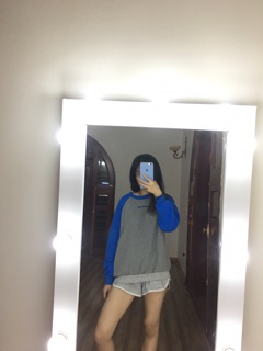 Áo nỉ raglan thêu American