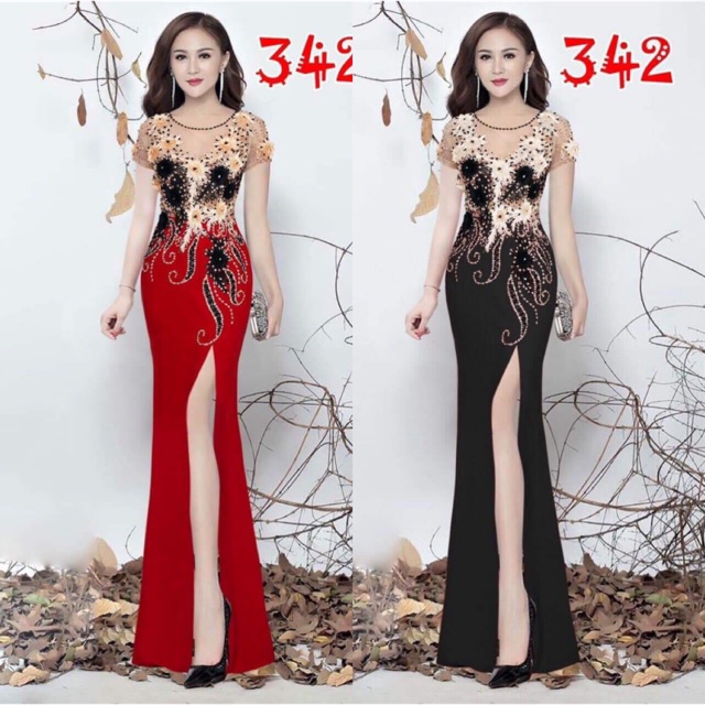 Ảnh và video thật 1000% đầm dạ hội kết cườm