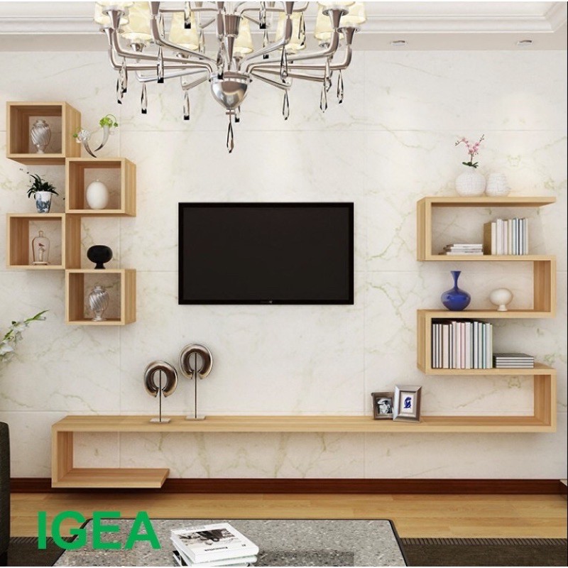 kệ tivi treo phòng khách giá xưởng 2mx20