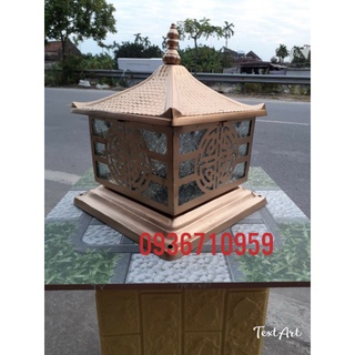 Đèn trụ cổng nhôm đúc đẹp , siêu bền , kích thước 300