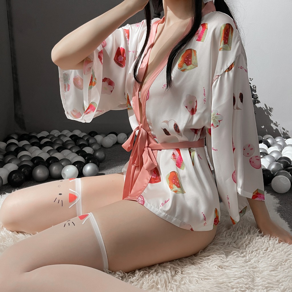 FridayStore Áo ngủ ngắn Cao Cấp dạng choàng Siêu dễ thương L115 | BigBuy360 - bigbuy360.vn