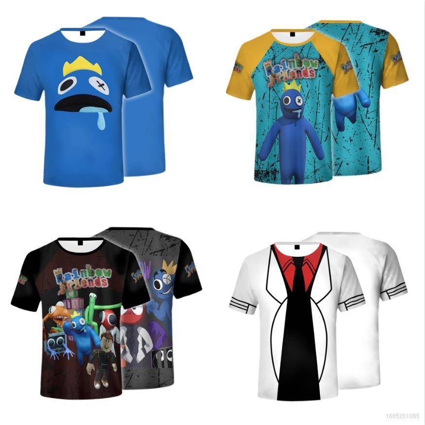 Áo Thun Tay Ngắn Dáng Rộng In Họa Tiết Hoạt Hình Roblox Rainbow Friends Độc Đáo Thời Trang Cho Nam Và Nữ