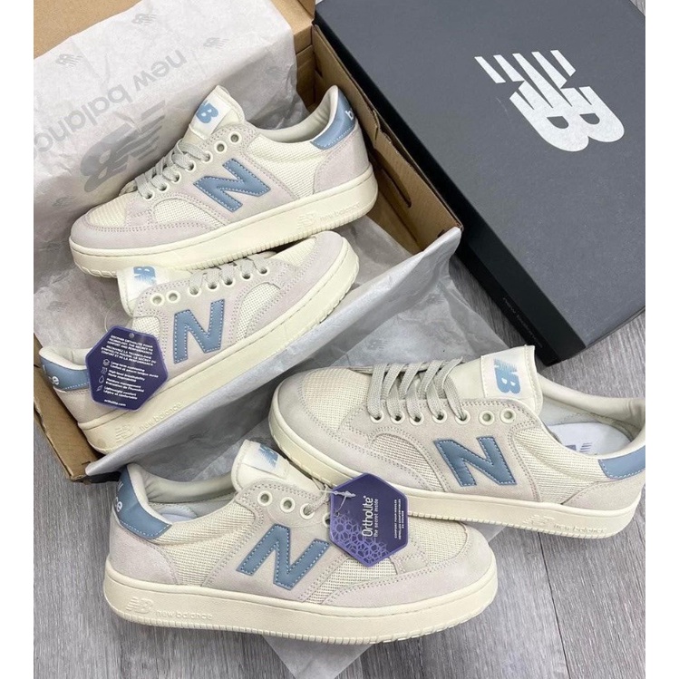 Giày Sneaker Nb Crt 2.0 Chữ xanh lá, Giầy thể thao New balance 550 trắng N tím than