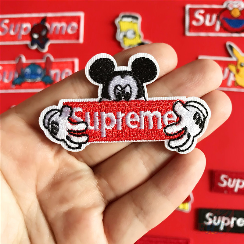 RIPNDIP SUPREME KAWS 1 Miếng Vá Thêu Hình Hoạt Hình Dễ Thương