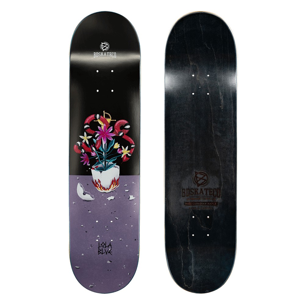 Mặt Ván Trượt Skateboard Cao Cấp Châu Âu- BDSKATECO LOLA BLUE SNAKE DECK 8.0