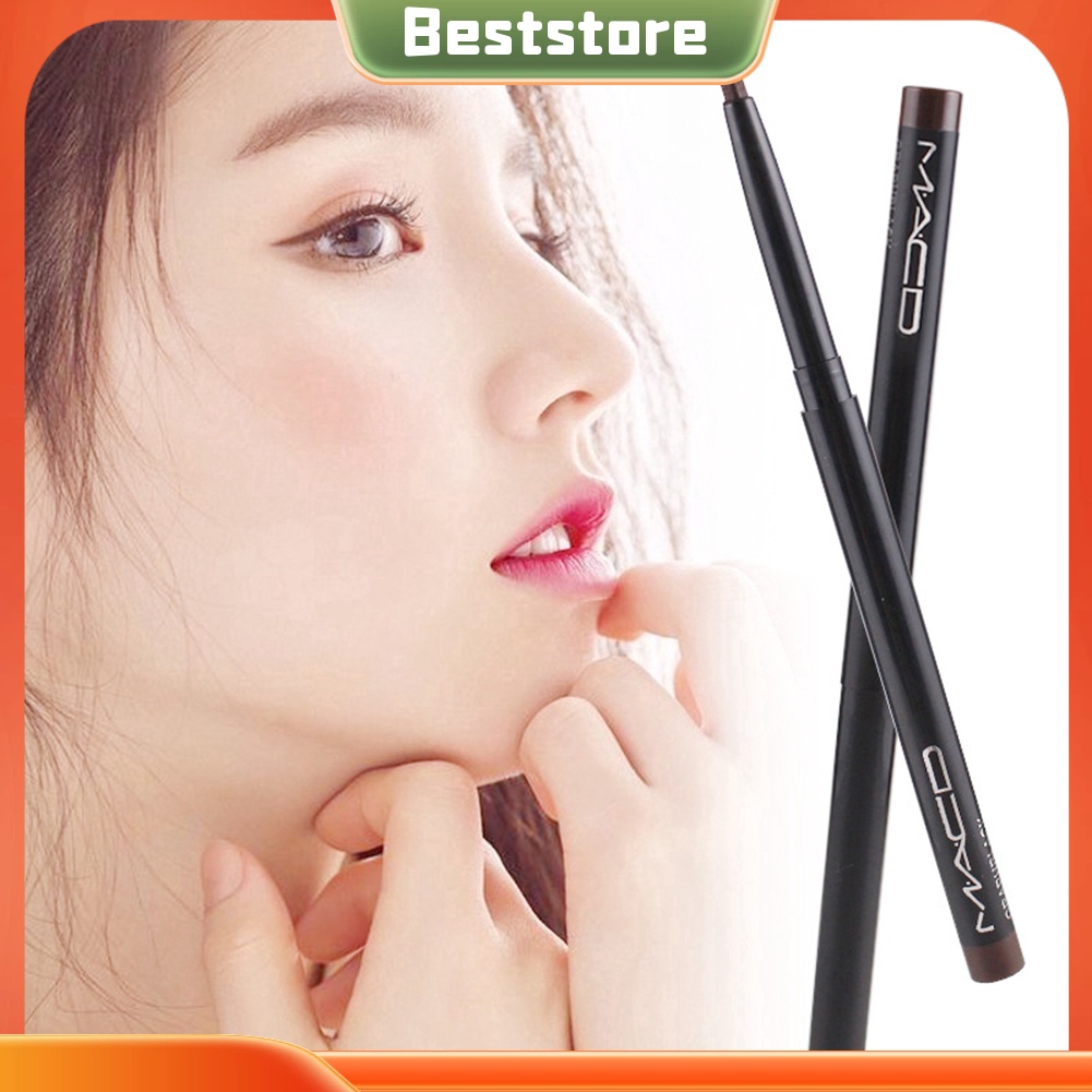 Bút chì kẻ mắt kẻ lông mày hai cách sử dụng xoay tự động không bị nhòe lâu trôi dành cho trang điểm mắt