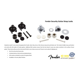 Bộ khóa dây đeo đàn guitar strap locks Fender chính hãng
