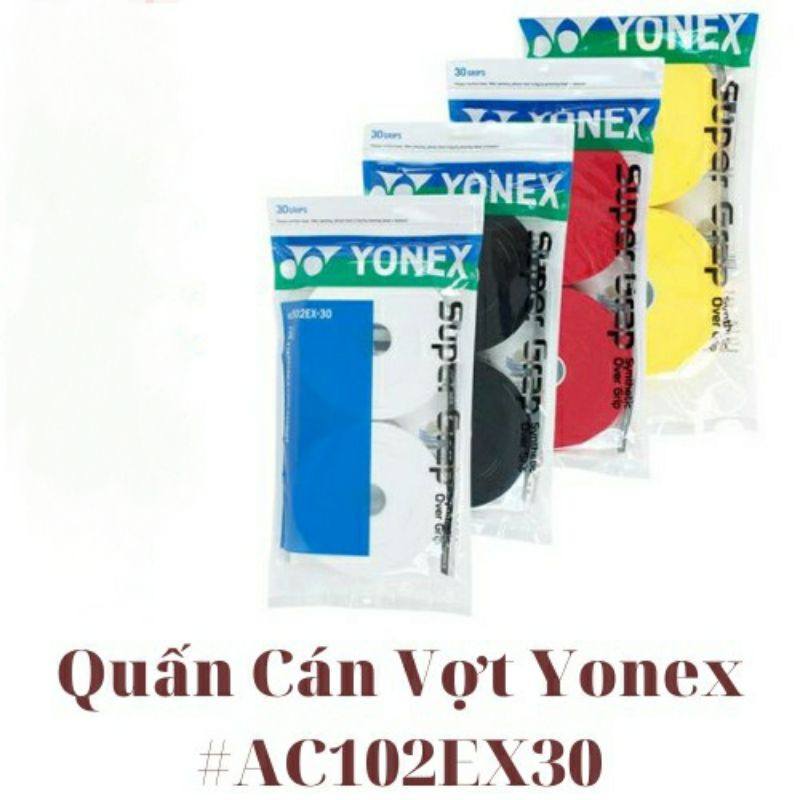 Cuốn Cán Vợt Yonex 30 Cuốn AC102EX-30, cuốn cán vợt cầu lông, cuốn cán vợt tennis