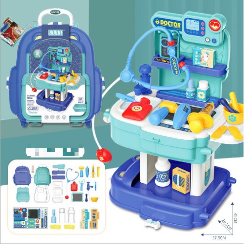 [Hàng Sẵn] Đồ chơi Mô Phỏng Vali Túi Xách-Bác Sĩ,Siêu Thị- Salon,Nhà Bếp-Chăm Sóc Thú Cưng Cho Bé mang theo Chơi