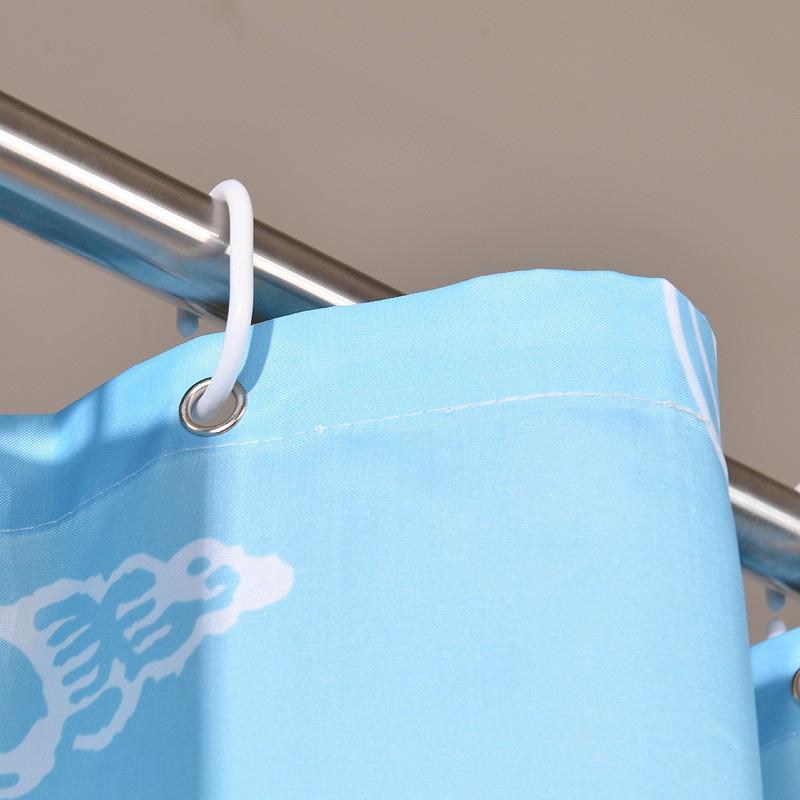 100g /m2Rèm tắm polyester Địa Trung Hải chống thấm nước dày