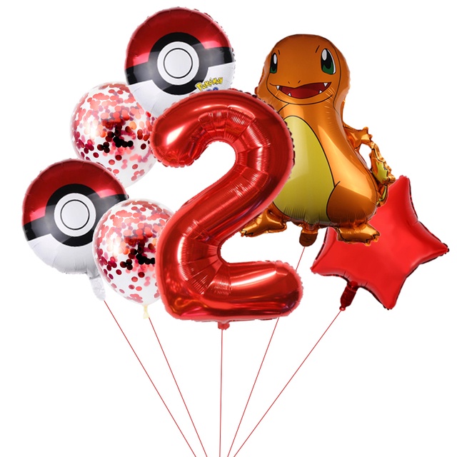 Set 7 Bong Bóng Pokemon Trang Trí Tiệc Sinh Nhật