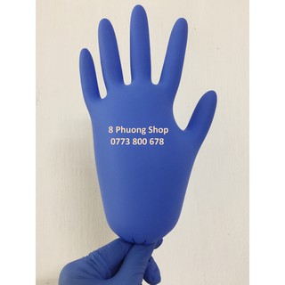 Combo 15 hộp găng tay Nitrile Xanh không Không bột ( Hộp 100 cái )