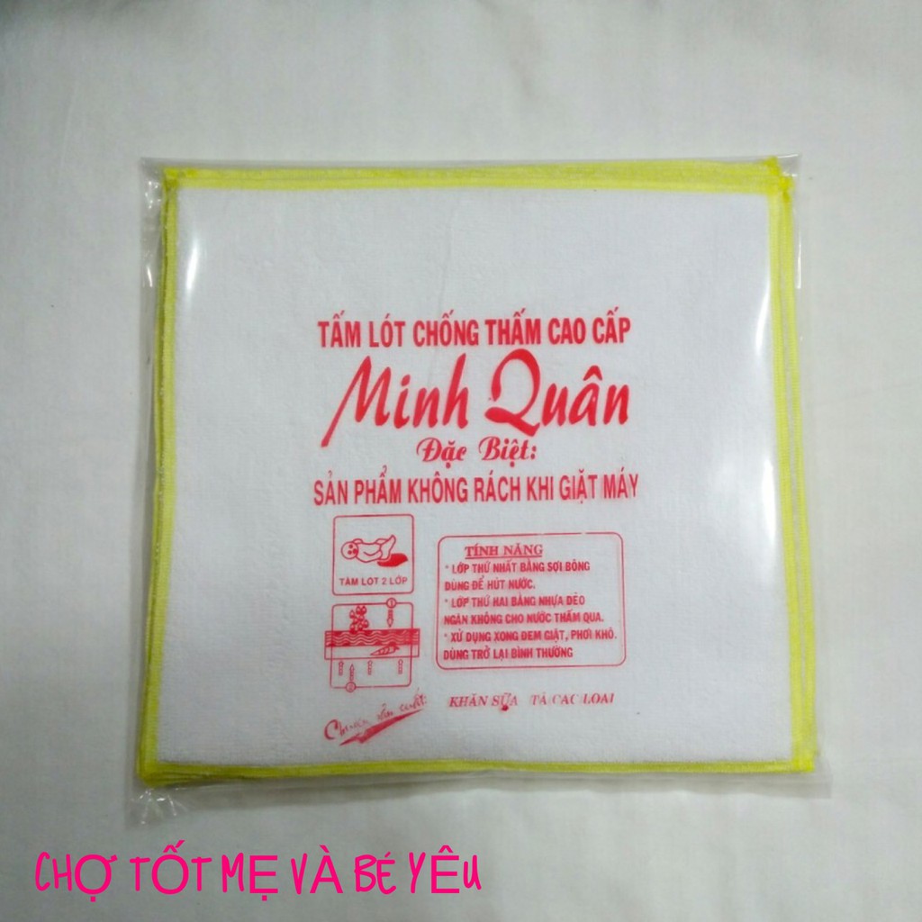 [MUA 10 GIẢM GIÁ] Tấm Lót Chống Thấm Sơ Sinh Giặt Máy Cao Cấp Siêu Bền (1c)