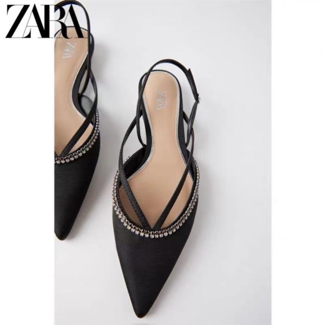 SANDAL BỆT ZARA MŨI NHỌN ,