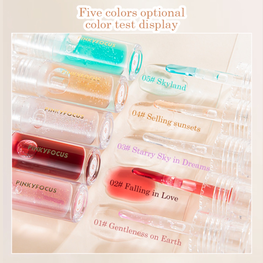 The Ultimate Lip Nourishment Lip Oil Transparent Lip Dew dành cho đôi môi dưỡng ẩm không màu, trang điểm cao cấp Châu Âu và Mỹ