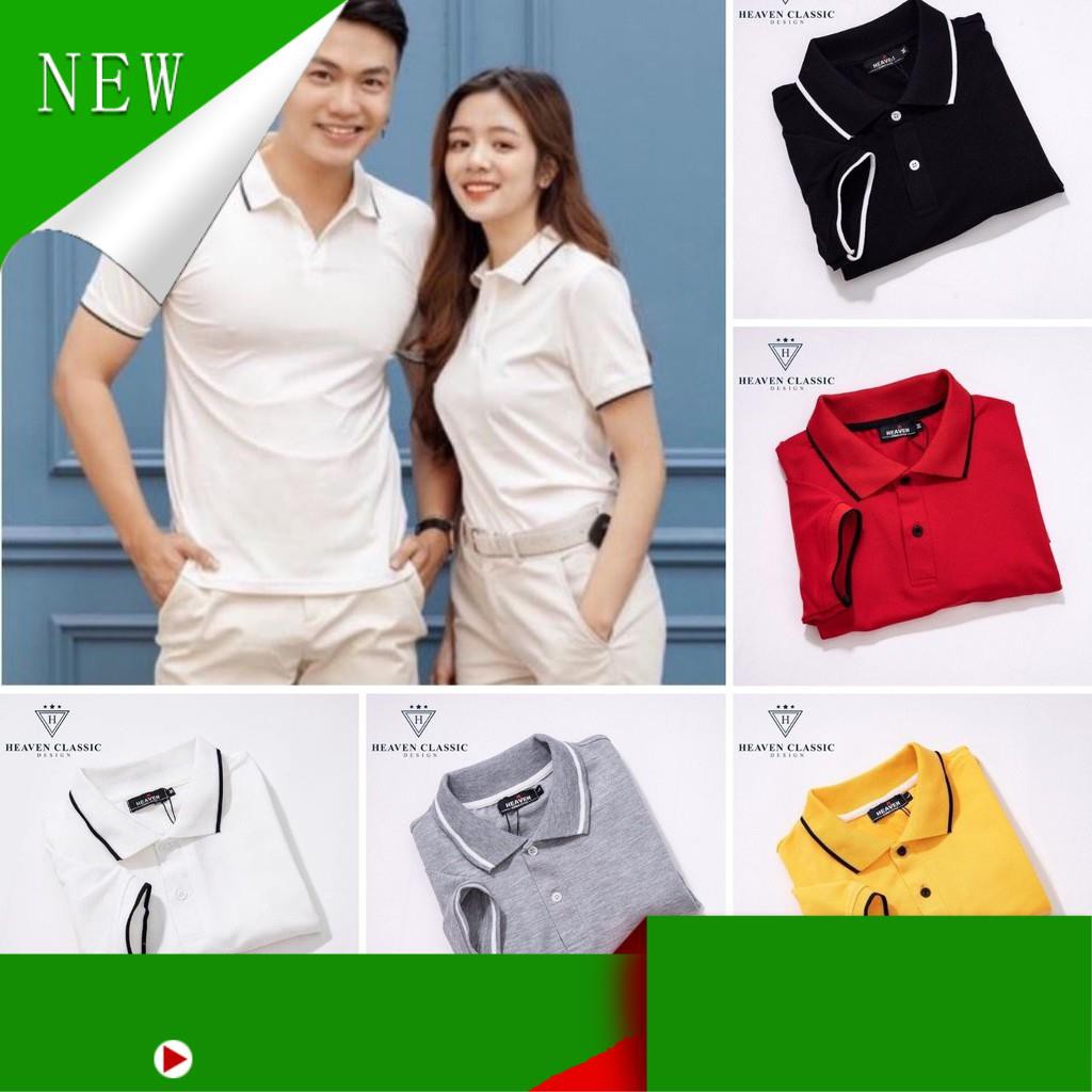 Áo polo nam nữ, áo phông nam cổ bẻ phối viền dệt sợi cotton cao cấp -OMAN AP41 yody