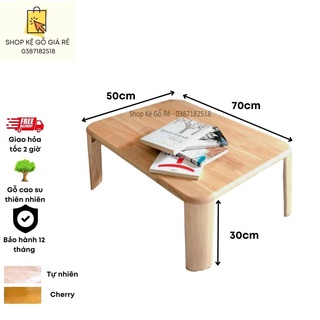 Bàn gỗ xếp chân bánh mì 50x70cm