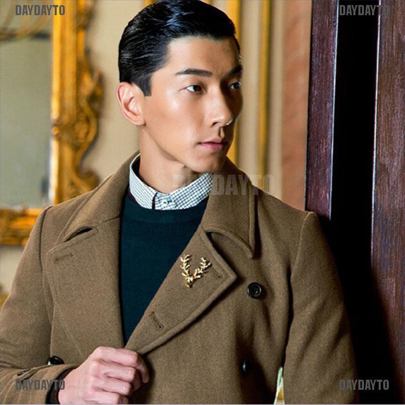 Ghim Cài Áo Hình Đầu Hươu Mạ Vàng Dễ Thương Cho Nam Và Nữ