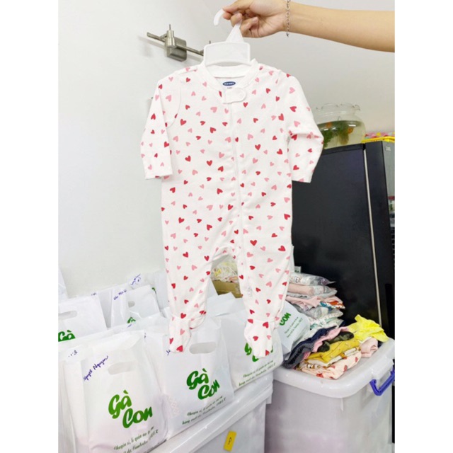 🌸 Sleepsuit kéo khoá bé trai, bé gái chuẩn hàng xuất dư xịn cambodia