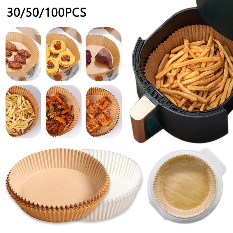 Bộ 100 Giấy Lót Nướng Bánh Chống Dính Dùng Một Lần Kích Thước 20CM