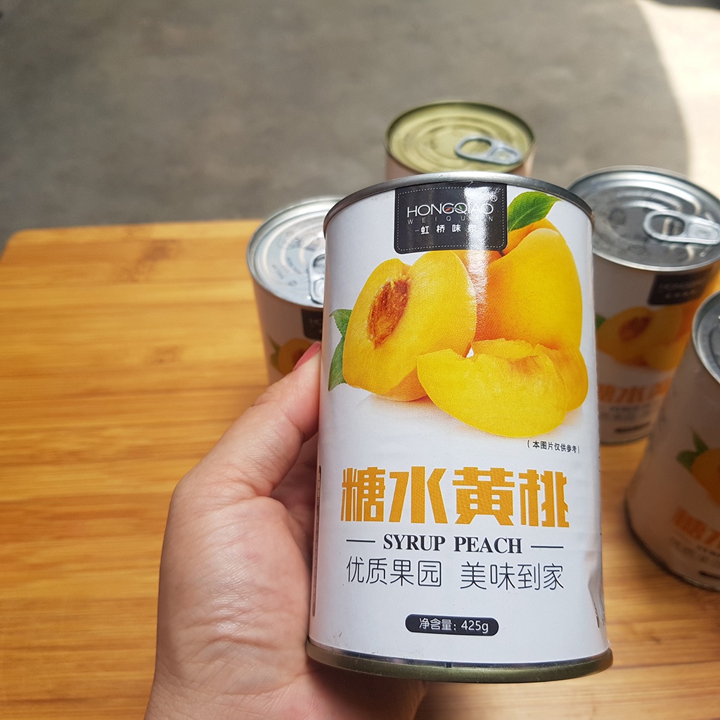 HỒNG ĐÀO GIÒN NGÂM HONGQUIAO🍑 hộp 425 gr