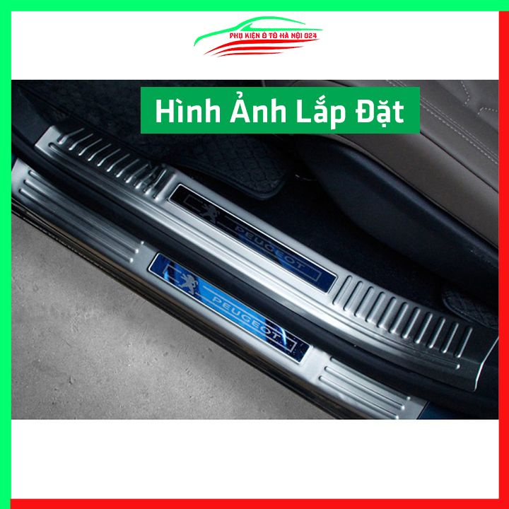 Bộ nẹp bước chân inox ô tô Peugeot 3008 - 5008 chống trầy làm đẹp ô tô