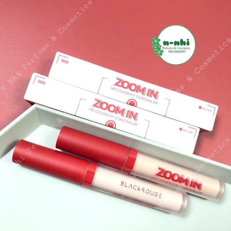 Che khuyết điểm Black Rouge Zoom In HD Cover Fit Concealer