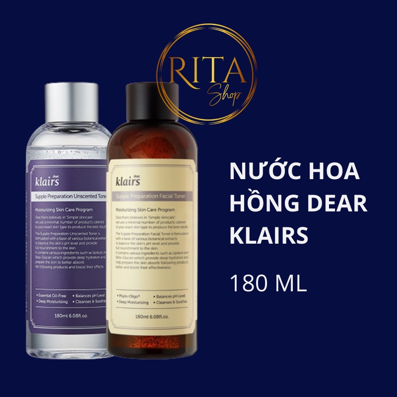 Nước hoa hồng Dear Klairs dưỡng ẩm và làm mềm cho da nhạy cảm Supple Preparation Facial Toner