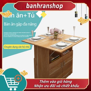 Bàn ăn bằng gỗ có thể mở ra gập lại tiện lợi phù hợp cho căn hộ diện tích nhỏ FU303Y