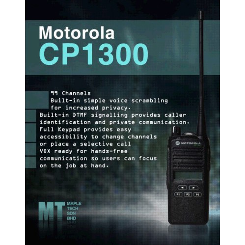 Bộ đàm cầm tay Motorola CP1300 - UHF1, bảo hành 24 tháng