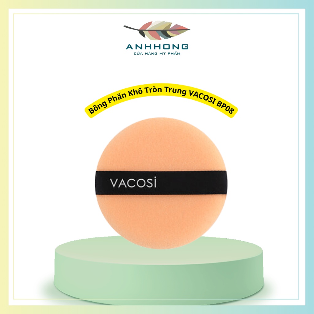 Bông Phấn Khô Tròn Trung VACOSI - BP08
