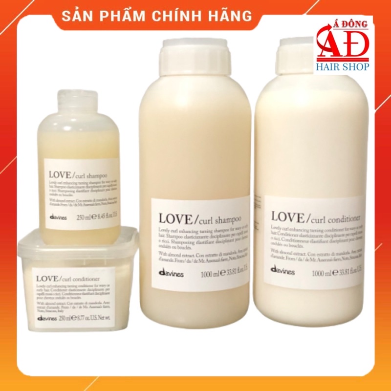 DẦU GỘI XẢ DAVINES LOVE CURL CHO TÓC UỐN XOĂN CĂNG SÓNG ITALY