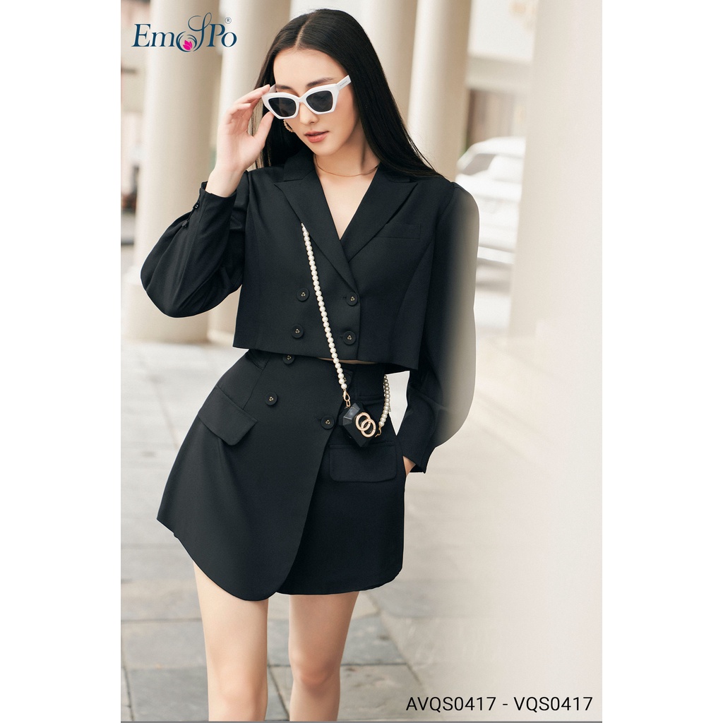 Áo vest dáng ngắn Emspo giao khuy 4 cúc AVQS0417