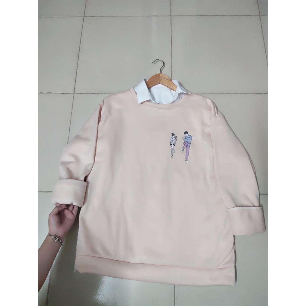 [Mã 12FASHIONSALE1 giảm 10K đơn 50K] [FREESHIP 50K Áo sweater nỉ đôi bạn(có video), áo sweater đôi bạn siêu xinh | BigBuy360 - bigbuy360.vn