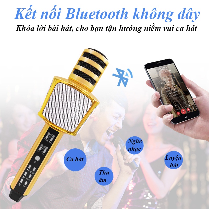 Micro Karaoke Bluetooth Không Dây SD17 Đa Năng - Mic Hát Có Đầu Bảo Vệ, Âm Thanh Sống Động, Chất Lượng