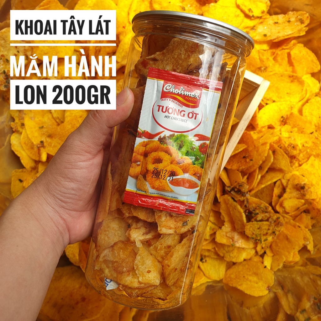 Khoai Tây Chiên Mắm Hành - Lon 200gr